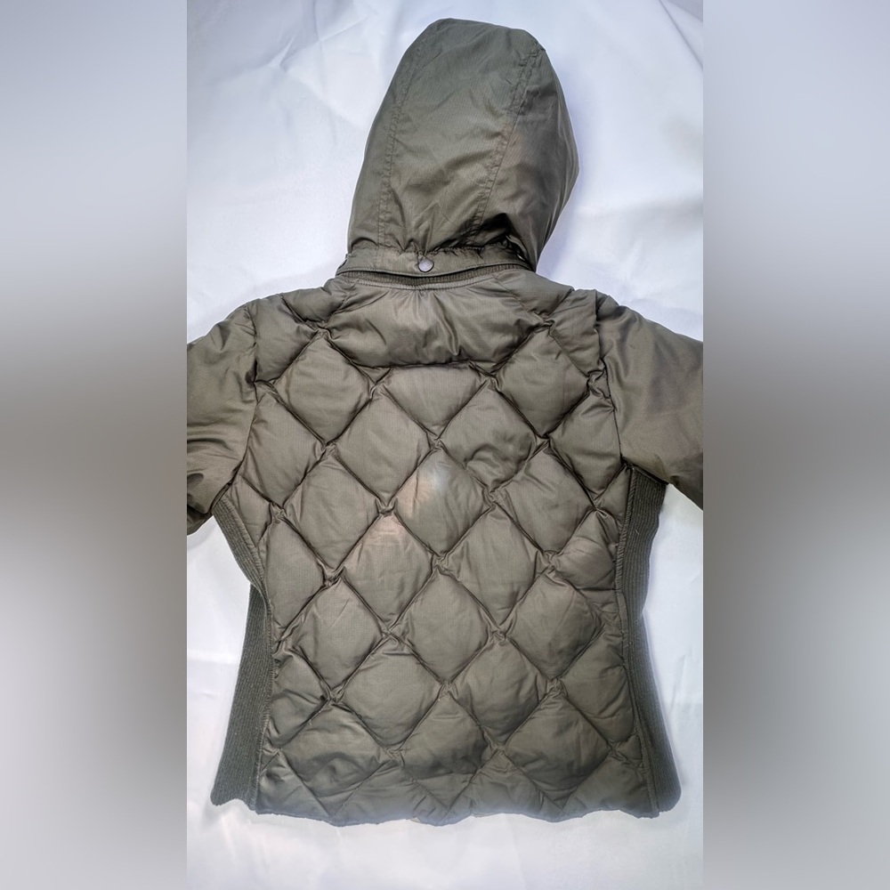 Eddie Bauer EB550 Premium Goose Down Puffer Jacket - Olive Green - Women’s M - Picture 4 of 10